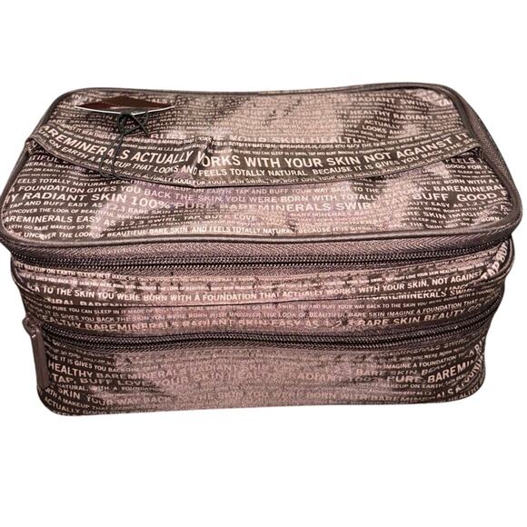 BareEscentuals Grand Train Case brown makeup case bag NWT - Picture 1 of 8